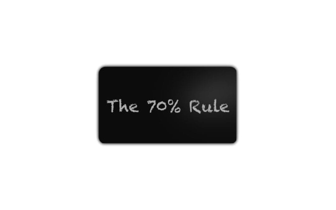 When to Delegate? Try the 70 Percent Rule